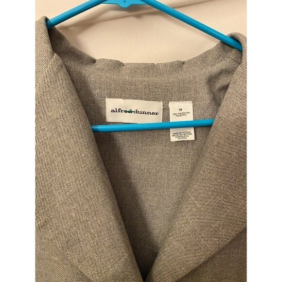 Alfred Dunner Womens Gray Blazer Suit Jacket womens Plus Size 18 Cute Design - Picture 2 of 3